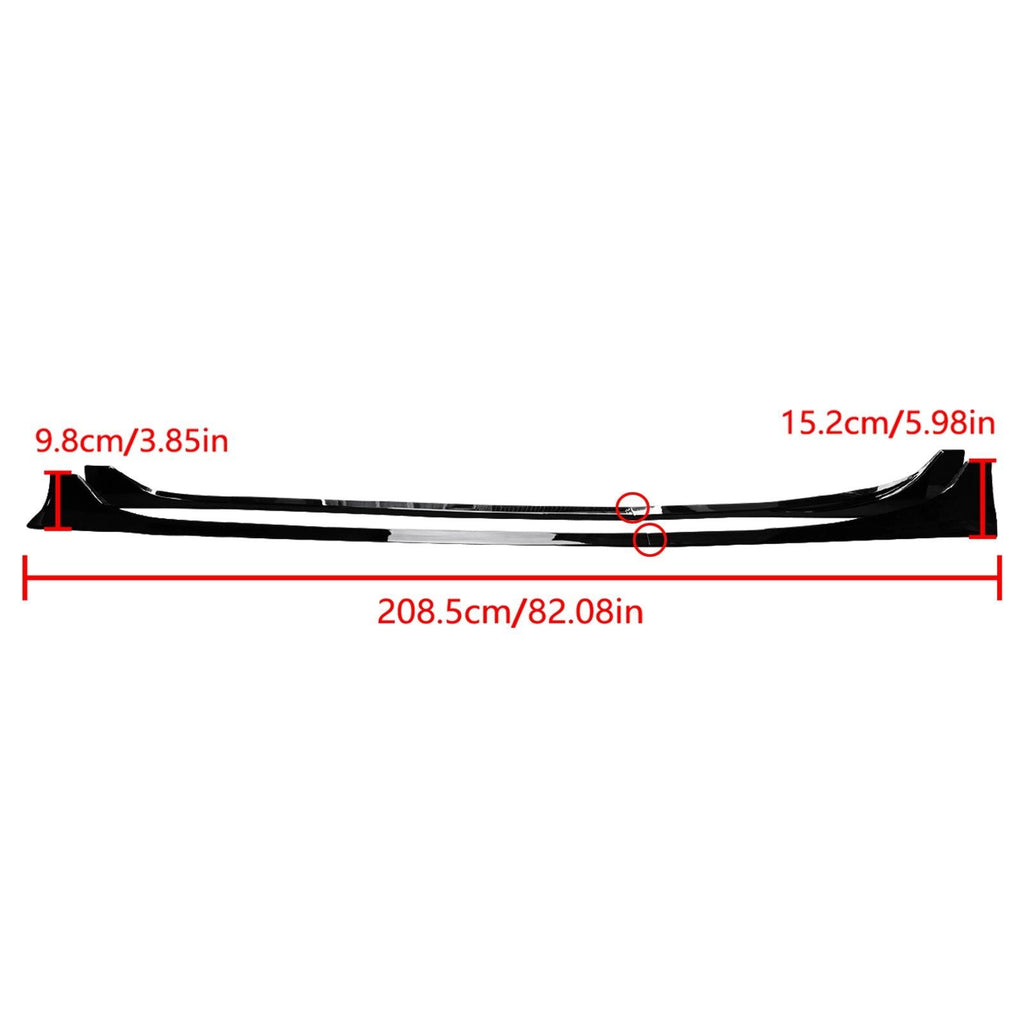 NINTE For 2017 - 2023 Tesla Model 3 Side Skirts ABS Side Extension Lip Rocker Panel - NINTE
