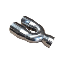 Laden Sie das Bild in den Galerie-Viewer, NINTE 2.5" to 3" Dual Exhaust Tip 2 1/2 Inch Inlet 3 Inch Outlet 9.5" Length Weld On Exhaust Tailpipe Tips 304 Polished Stainless Steel 1.2mm Thickness Double Wall Slant Rolled Edge - NINTE