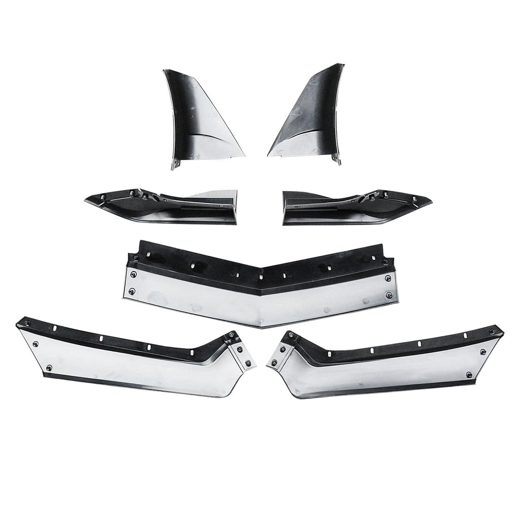 NINTE For 2020 - 2025 Chevrolet Corvette C8 Front Lip Stingray Z51 7PCs ABS Front Bumper Splitter - NINTE