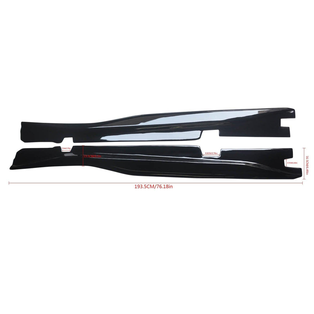 NINTE For 2014 - 2019 Chevy Corvette C7 Side Skirts Base Rocker Panel - NINTE