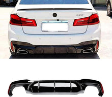 Cargar imagen en el visor de la galería, NINTE Rear Diffuser Fit for 2017 - 2023 BMW G30 Sedan 4 - Door G31 G38 5 Series M Sport Rear Bumper Diffuser Low Bumper Lip M5 Style Gloss Black ABS Painted Valance Apron - NINTE