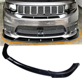 NINTE For 2014-2021 Jeep Grand Cherokee SRT/2018-2021 Trackhawk Front Lip Spoiler Splitter Guard  Bodykit  Glossy Black ABS 3Pcs