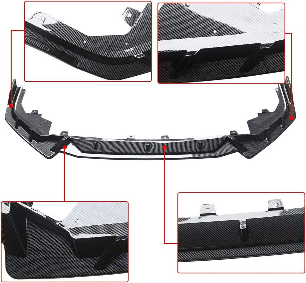 NINTE For 2022 - 2024 11th Honda Civic Front Lip ABS Front Bumper Splitter Body Spoiler - NINTE