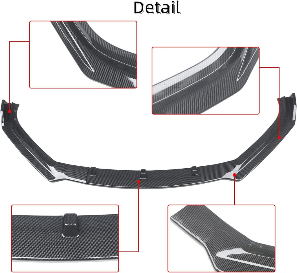 NINTE For 2017 - 2018 Audi A4 Sport ABS Front Lip Painted 3 Pieces Lower Bumper Splitter - NINTE
