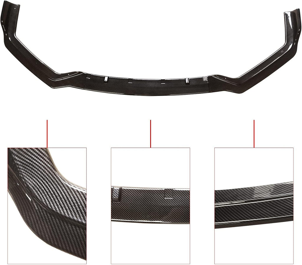 NINTE For 2018 - 2024 Infiniti Q50 Sport Front Lip Front Bumper Lip Spoiler Splitter - NINTE