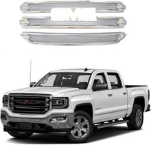 Load image into Gallery viewer, NINTE For 2016 - 2018 GMC Sierra 1500 Grille Overlay Grille Covers Chrome/Gloss Black - NINTE