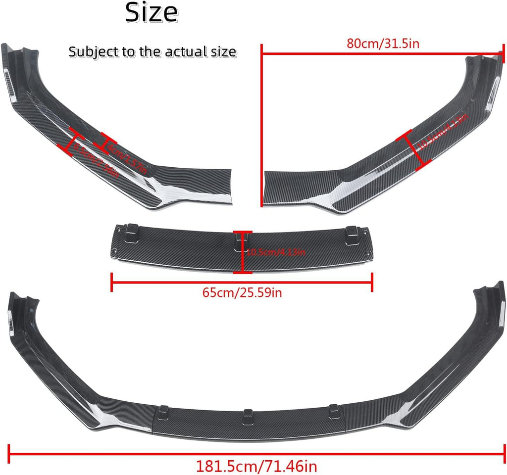 NINTE For 2017 - 2018 Audi A4 Sport ABS Front Lip Painted 3 Pieces Lower Bumper Splitter - NINTE