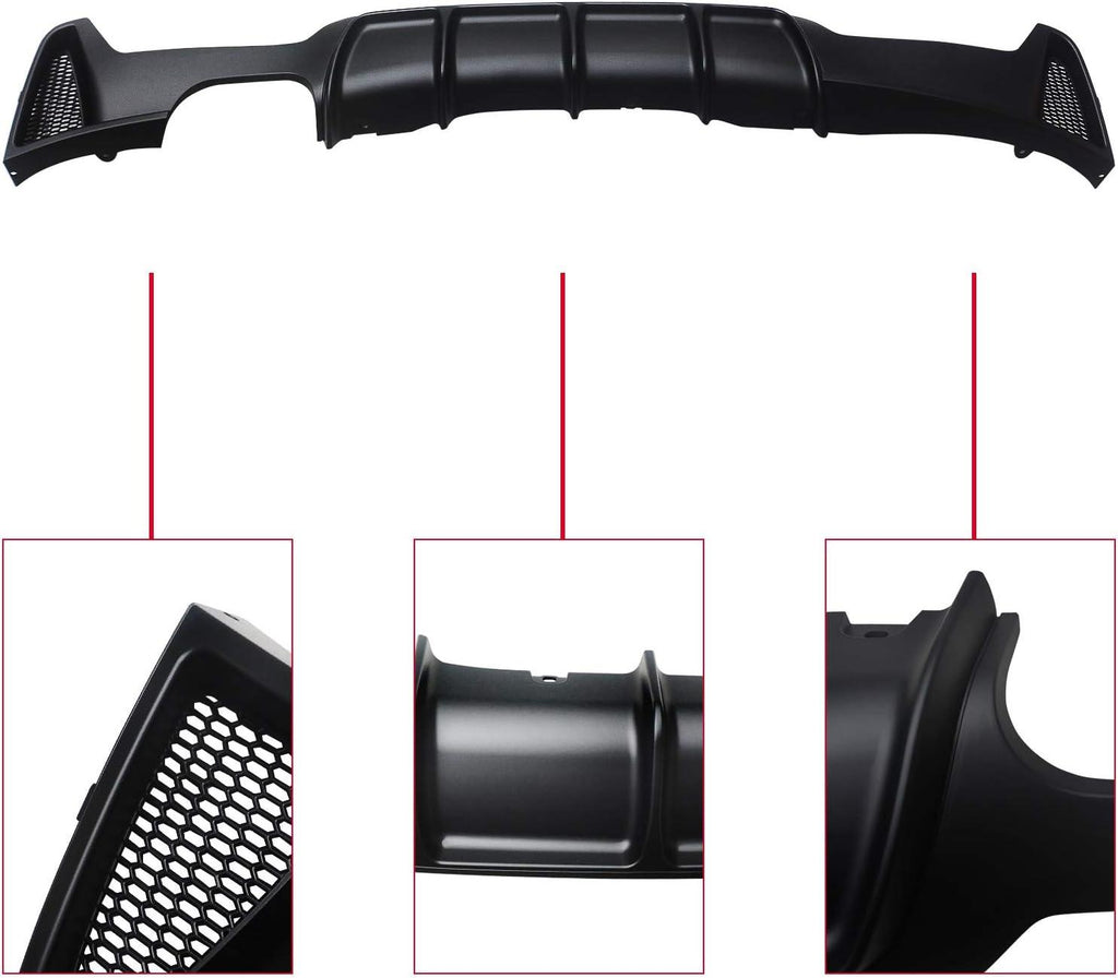 NINTE For 2014 - 2020 BMW 4 Series F32 F33 F36 420i 420d 428i 430i M Sport Rear Diffuser Single Twin Exhaust Rear Bumper Lip Splitter - NINTE