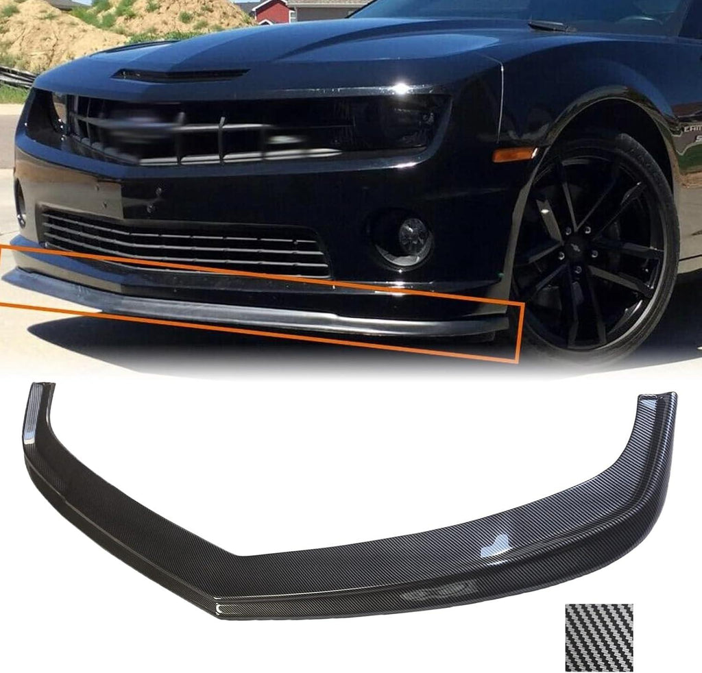 NINTE One - Piece Front Bumper Lip Compatible with 2010 - 2013 Chevy Camaro SS V8 ZL1 Style ABS Bodykit Spoiler Splitter - NINTE