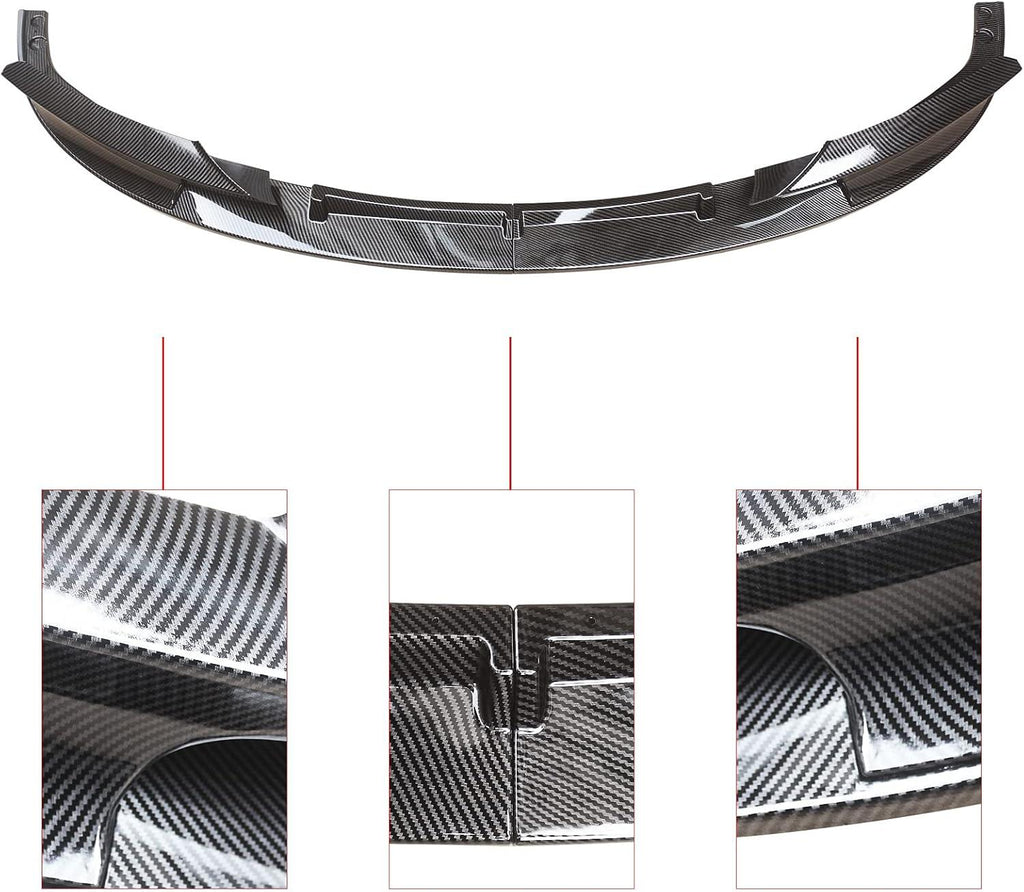NINTE For 2012 - 2018 BMW F30 3 - Series M Tech Front Bumper Lip 2 PCS Painted Sport Front Spoiler Lower Diffuser - NINTE