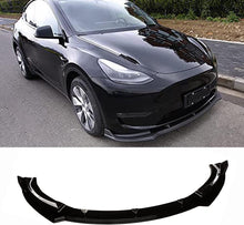 Charger l'image dans la galerie, NINTE For 2020 - 2024 Tesla Model Y Front Bumper Lip ABS 3pcs Front Lower Chin Splitter - NINTE