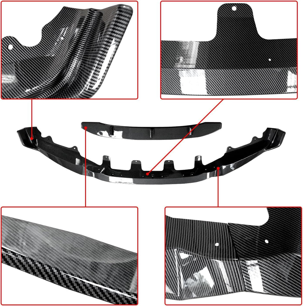 NINTE for 2014 - 2018 BMW F15 X5 M Sport GT - Style Front Lip Front Bumper Lip ABS Front Splitter Air Dam Spoiler Protector - NINTE