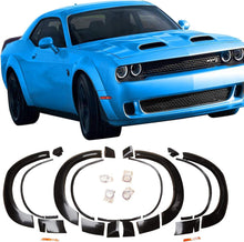 Cargar imagen en el visor de la galerĆa, NINTE Fender Flares for 2015 - 2021 Dodge Challenger Hellcat Model, Demon Style PP Unpainted Black Fender Flares - NINTE