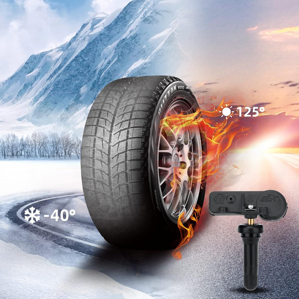 NINTE 4 Pc 13586335 Tire Pressure Monitoring System Sensor 315MHz TPMS Sensor Compatible with Chevrolet Cruze Captiva Spark GMC Acadia Buick Enclave Encore Cadillac ATS CTS Pontiac Saturn Hummer - NINTE