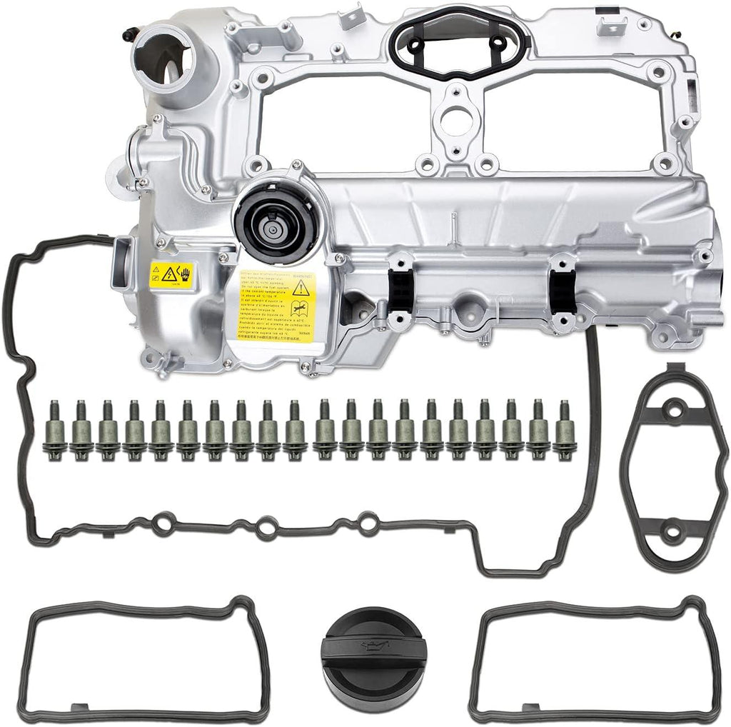 NINTE Upgrade Aluminum Valve Cover Kit for 2012 - 2018 BMW N20 320i 328i 528i X3 X5 X1 Z4 2.0L L4 Replace 11127588412 - NINTE