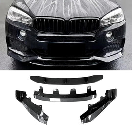 NINTE for 2014 - 2018 BMW F15 X5 M Sport GT - Style Front Lip Front Bumper Lip ABS Front Splitter Air Dam Spoiler Protector - NINTE