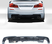 Load image into Gallery viewer, NINTE For 2011 - 2017 BMW 5 - Series F10 F11 535d 535i Rear Diffuser M Sport MP Style Twin Outlet Rear Bumper Lip - NINTE