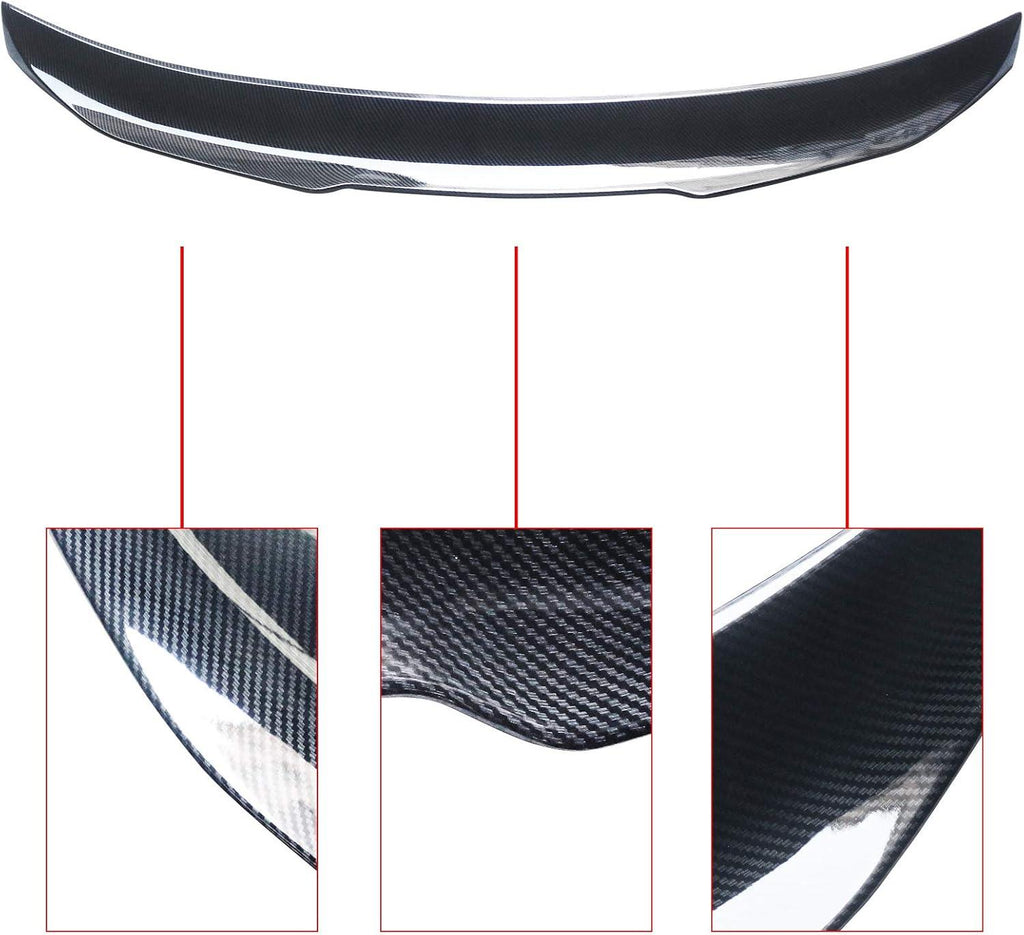 NINTE For 2014 - 2024 Infiniti Q50 PSM Style Rear Spoiler ABS Trunk Spoiler Wing Splitter - NINTE