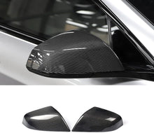Load image into Gallery viewer, NINTE Mirror Covers for 2016 - 2022 Tesla Model X Mirror Overlays Carbon Fiber Style ABS Painted (NOT the Replacement) - NINTE