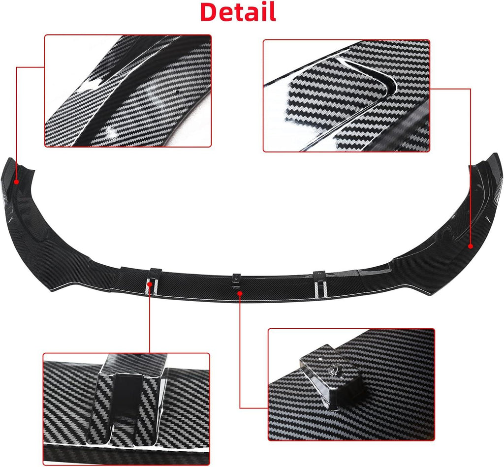 NINTE For 2020 - 2024 Audi A4 S4 Front Lip ABS Painted 3 Pieces Lower Bumper Splitter - NINTE