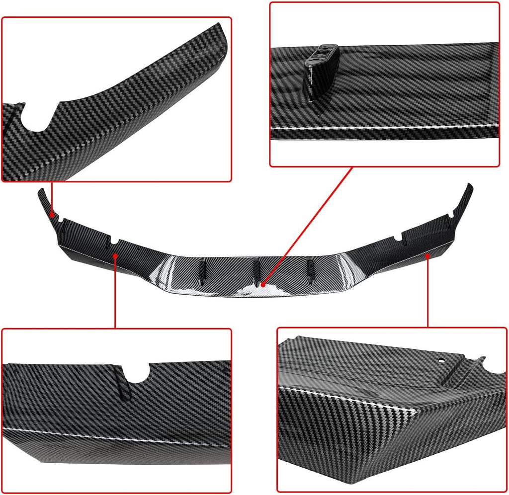 NINTE for 2018 - 2020 BMW F90 M5 Front Bumper Lip R Style F90 M5 Extension 1 Piece Style - NINTE