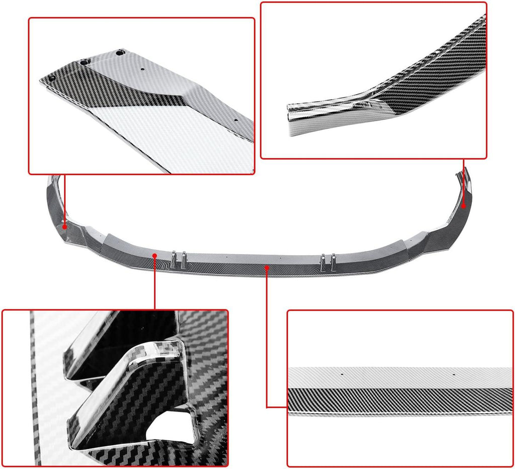 NINTE For 2022 - 2024 8Y Gen. Audi A3 S - Line S3 Sedan Front Lip ABS Painted Lower Bumper Splitter - NINTE