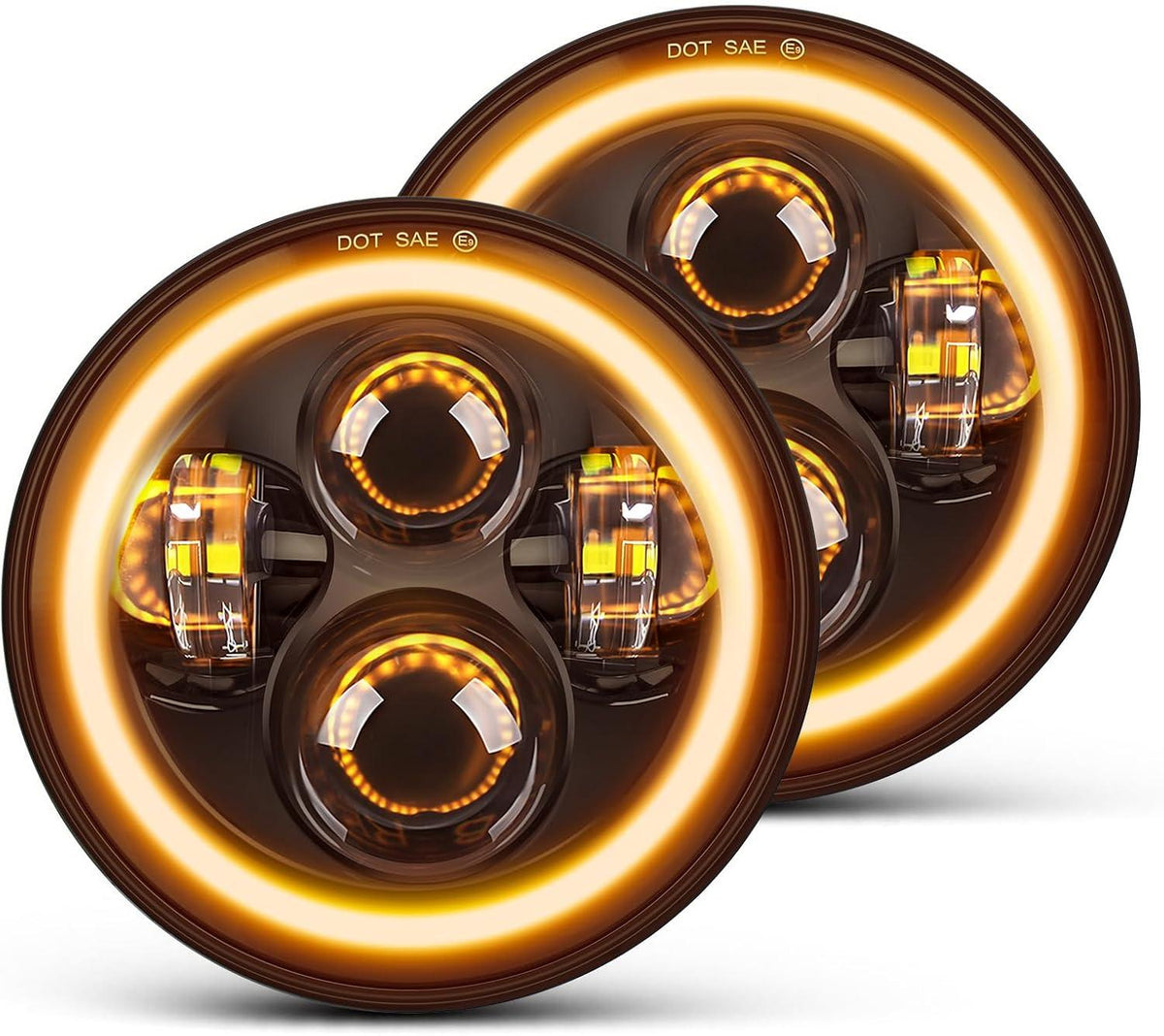 NINTE 7 inch Round LED Headlight Hi/Lo Beam H6024 Projector