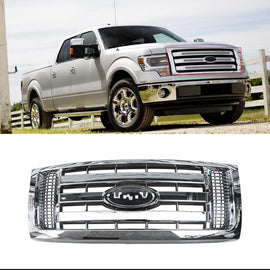 NINTE Silver Front Grille Assembly For 2009 - 2014 Ford F150 XL model Replacement - NINTE