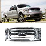 NINTE Silver Front Grille Assembly For 2009-2014 Ford F150 XL model Replacement