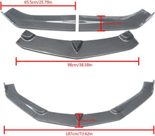 Load image into Gallery viewer, NINTE Front Lip for 2016 - 2021 ChevroletCamaro SS / 2019 - 2021 LS LT RS 3 Pieces Front Bumper Lip Spoiler Splitters - NINTE