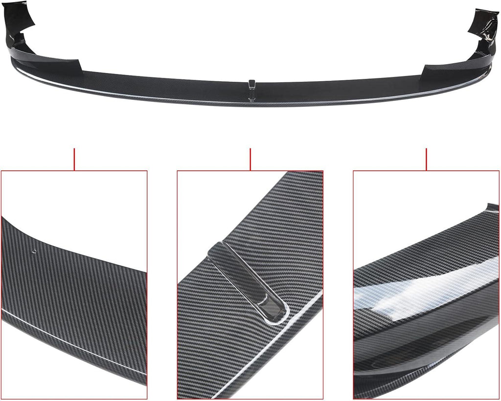 NINTE For 2012 - 2016 BMW F10 M5 5 Series ABS 3 Pieces MP Style Front Bumper Lip Lower Splitter - NINTE