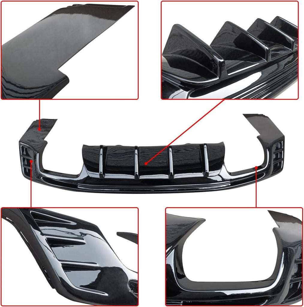 NINTE One - Piece Rear Bumper Lip Spoiler Fit for 2016 - 2023 Chevy Camaro Rear Diffuser Kits Car Accessories - NINTE