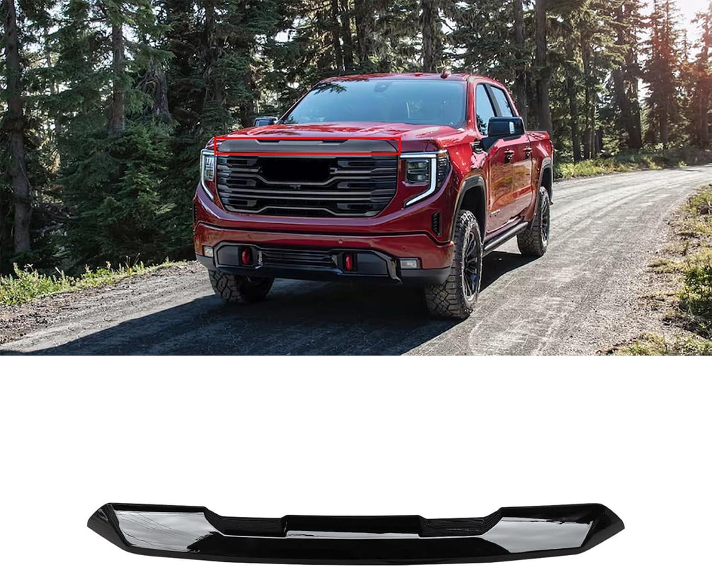 NINTE For 2022 2023 2024 2025 GMC Sierra 1500 Upper Grille Hood Bulge Cover ABS Non - replacement - NINTE