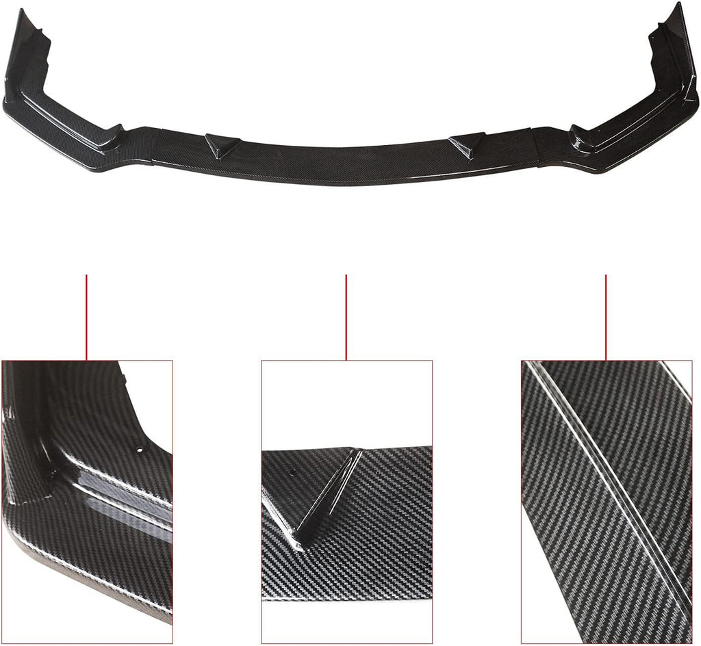 NINTE For 2014 - 2017 Infiniti Q50 Sport Model Front Lip ABS 3 PCS Front Bumper Lip Spoiler Splitter - NINTE
