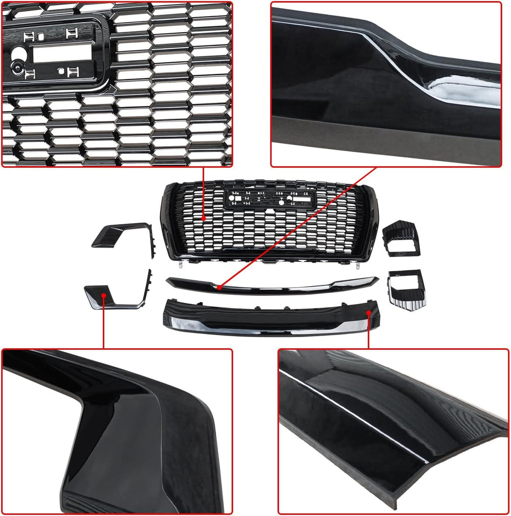 NINTE For 2021 - 2024 GMC Yukon Denali / Yukon Denali XL Ultimate Grille 84729912 84835783 - NINTE