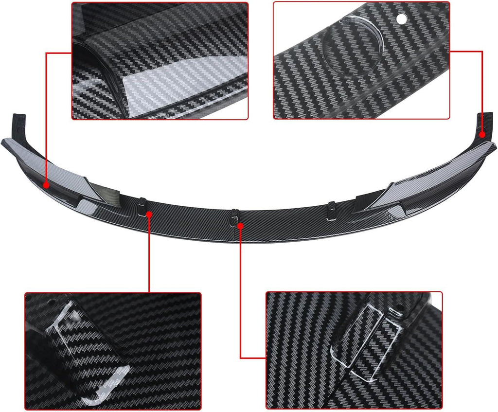 NINTE For 2012 - 2018 BMW F30 3 - Series M Tech Style Front Bumper Lip ABS 2 Pieces - NINTE