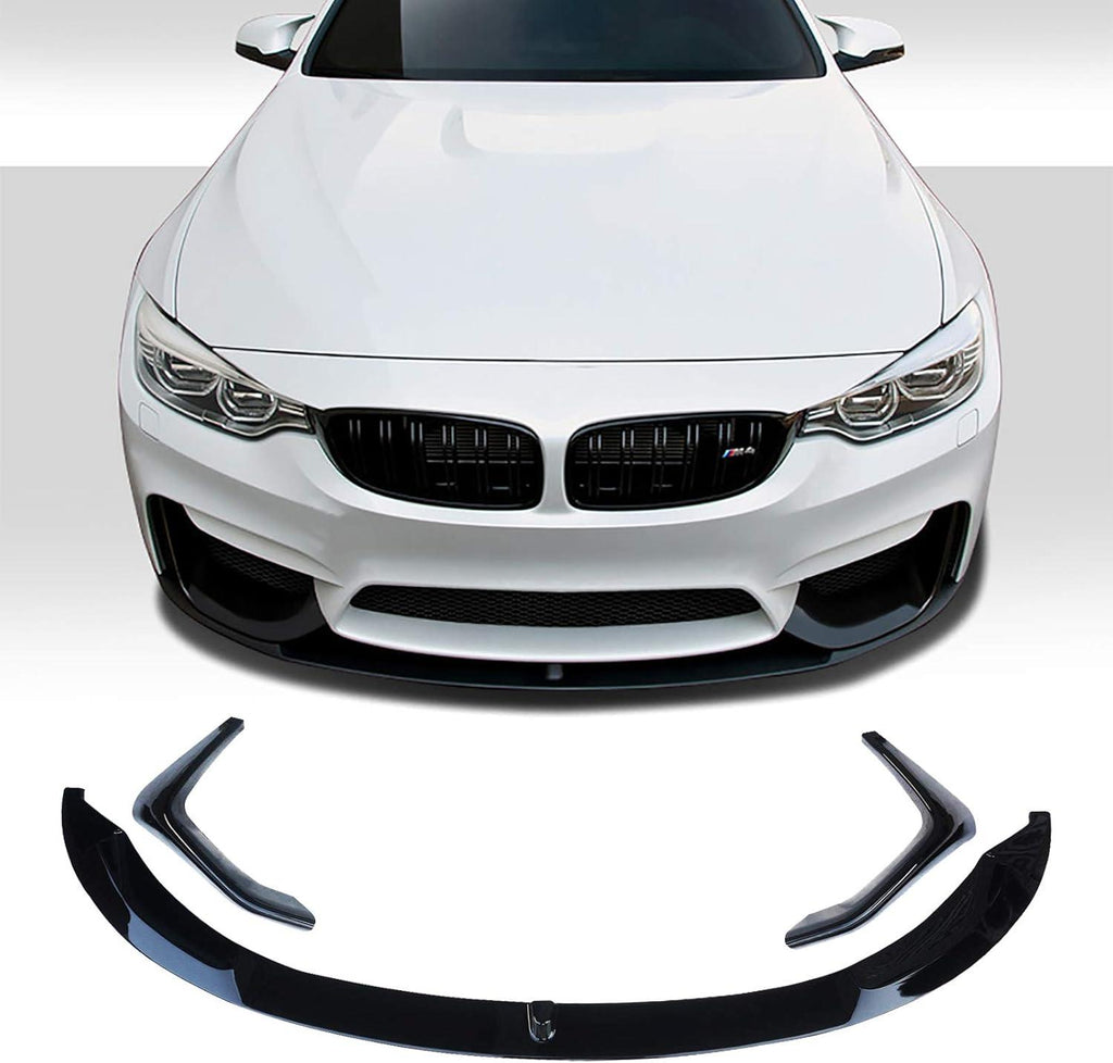 NINTE For 2015 - 2020 BMW F80 M3 F82 F83 M4 Performance Front Bumper Lip ABS Painted Front Lip Splitter Kits - NINTE