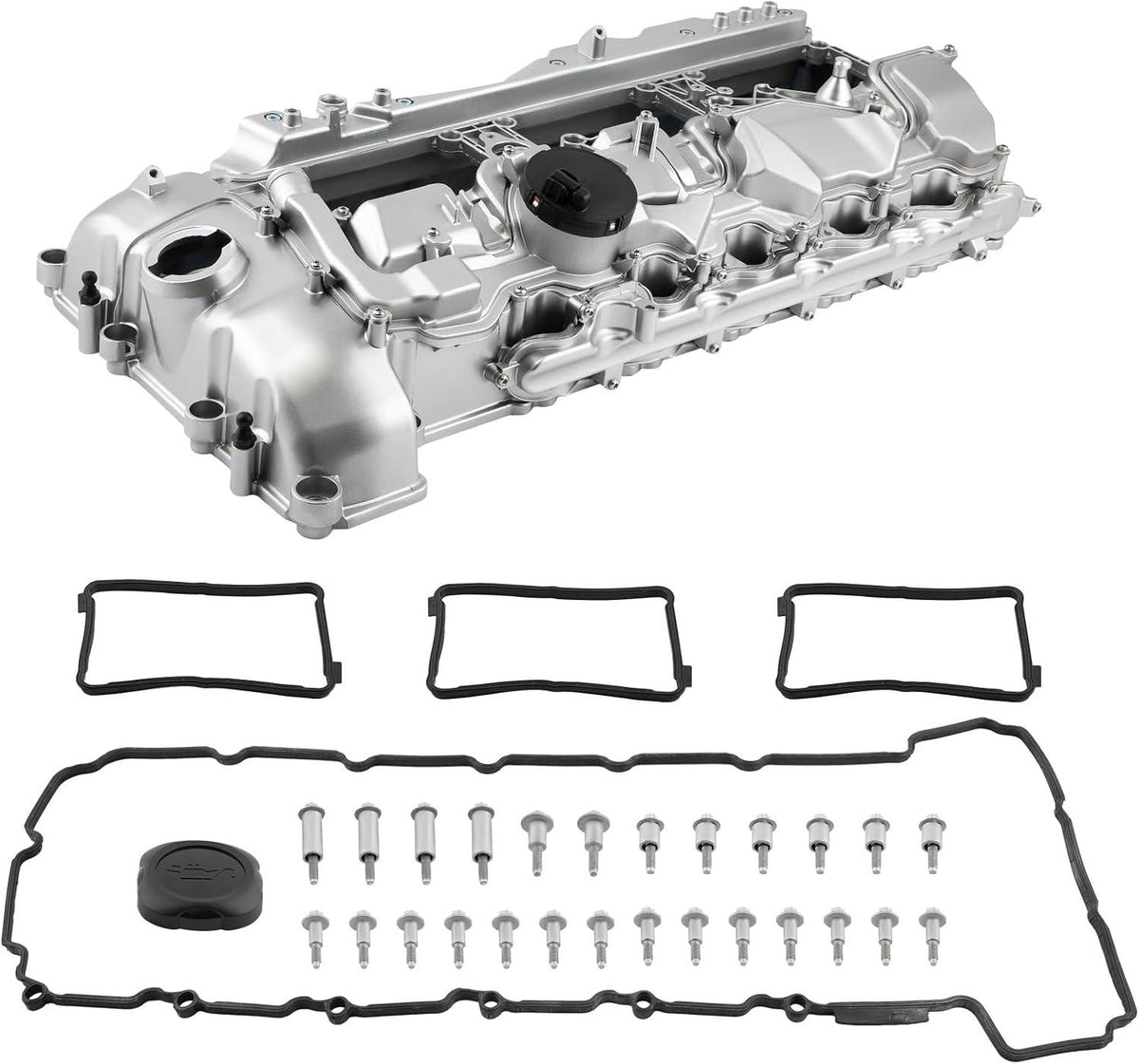 NINTE ALUMINUM Valve Cover with Gasket Cap for BMW 135i 335i 535i