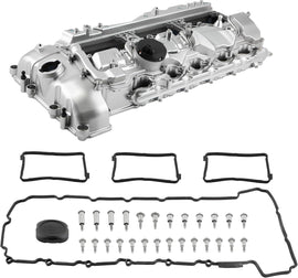 NINTE ALUMINUM Valve Cover with Gasket Cap for BMW 135i 335i 535i 640i 740i X3 X5 N55 11127570292 - NINTE