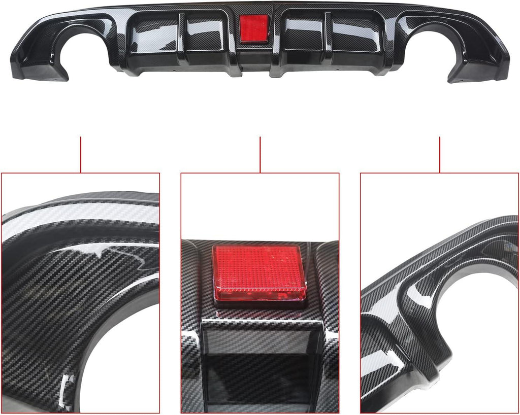 NINTE For 2017 - 2023 Infiniti Q60 ABS Rear Diffuser Rear Bumper Lip With Brake Light - NINTE