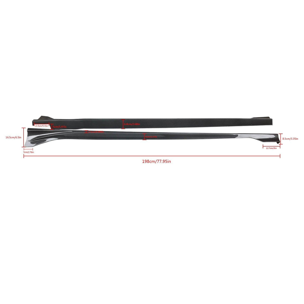 NINTE For 2022 - 2025 Honda Civic 11th Gen Side Skirts ABS Side Rocker Panel Extension Lips - NINTE
