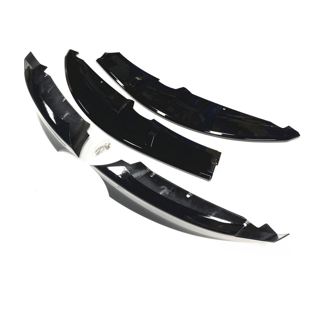NINTE Front Lip For 2007 - 2013 BMW E82 128i 135i M Sport 4ps Set ABS Painted Front Bumper Lip Splitter - NINTE