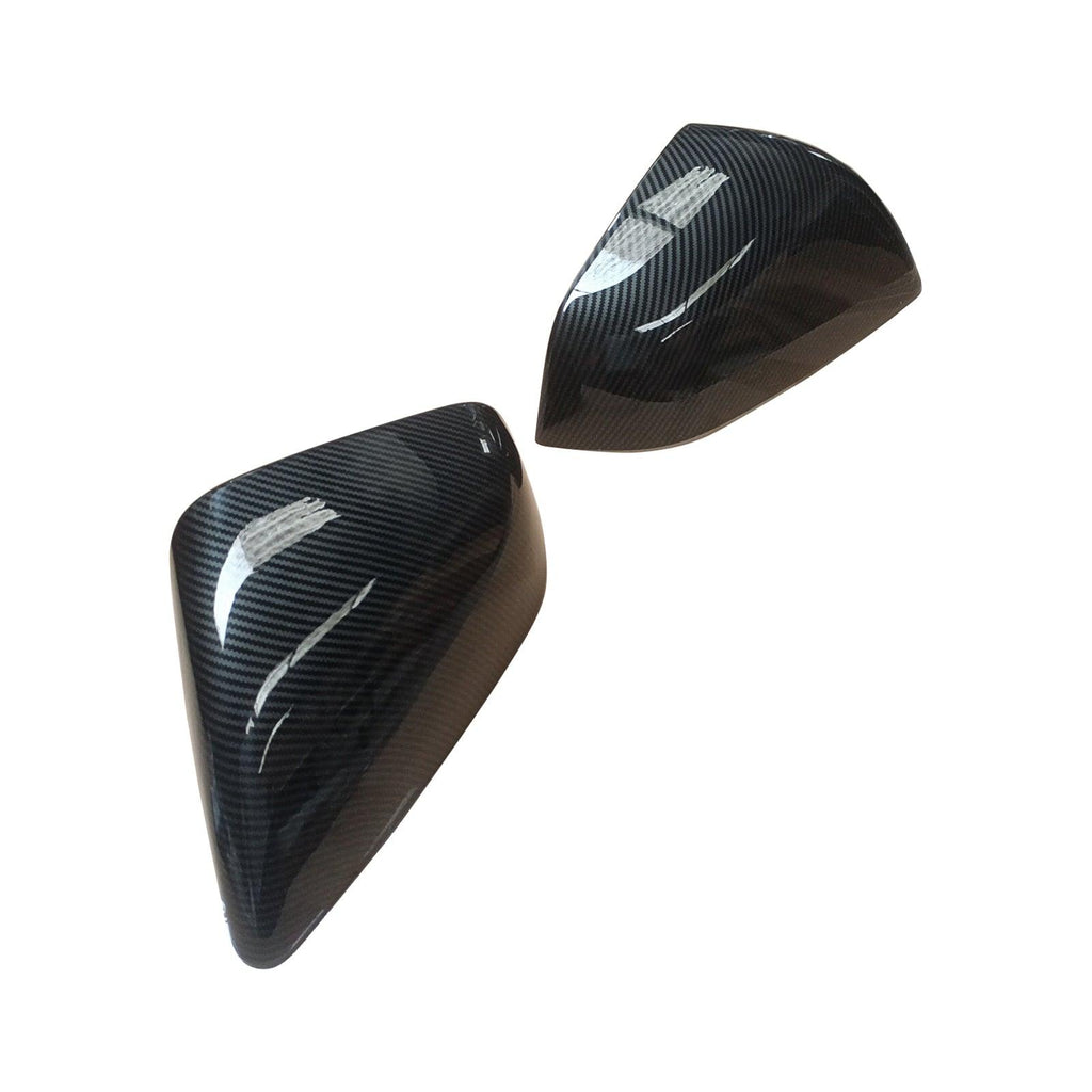 NINTE Mirror Covers for 2016 - 2022 Tesla Model X Mirror Overlays Carbon Fiber Style ABS Painted (NOT the Replacement) - NINTE
