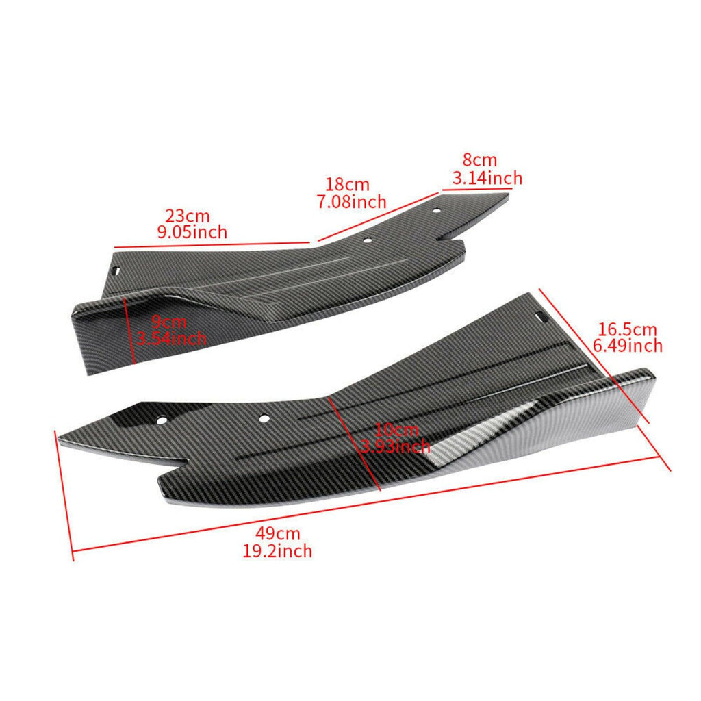 NINTE Rear Bumper Lip Universal 2 Pieces Diffuser Guard Splitter Body Kits - NINTE