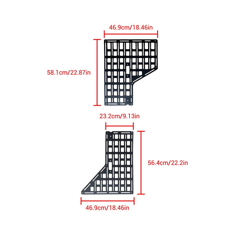 NINTE For 2019 - 2025 Silverado 1500&GMC Sierra Side Bed Molle Panel Only Fit for 5.8FT Bed - NINTE
