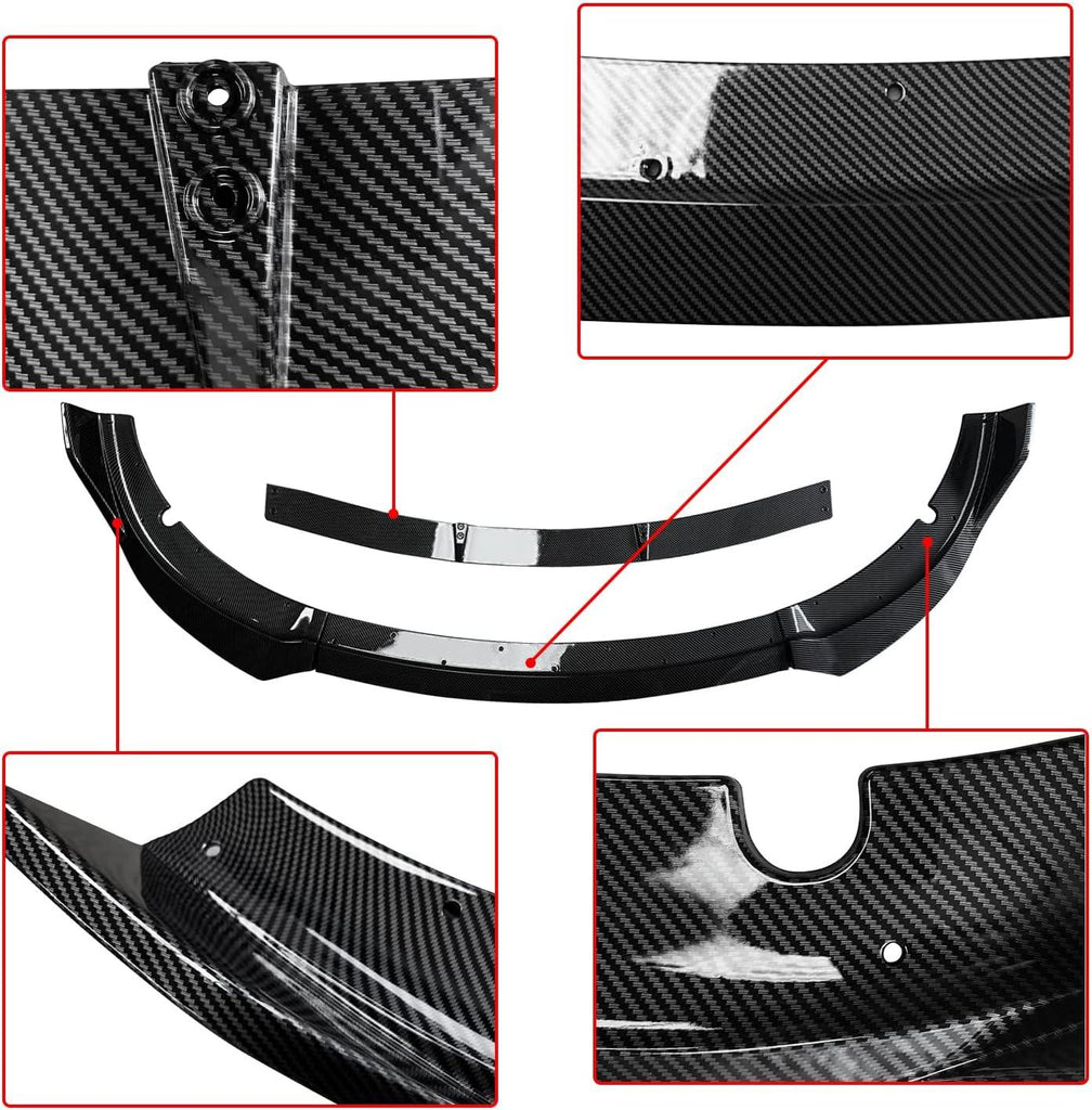 NINTE For 2020 - 2023 Dodge Charger Widebody ABS 4PCs Front Lip Front Bumper Lip Splitter - NINTE