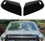 NINTE Mirror Caps for 2007-2021 Toyota Tundra & Sequoia Gloss Black Top Half Mirror Covers (NOT The Replacement)