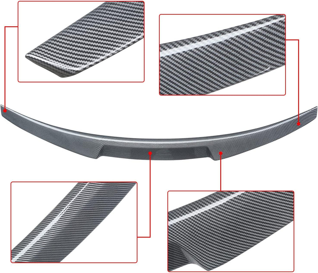 NINTE For 2017 - 2024 Audi A4 S4 B9 ABS Highkick M4 Style Rear Spoiler Trunk Spoiler Wing - NINTE
