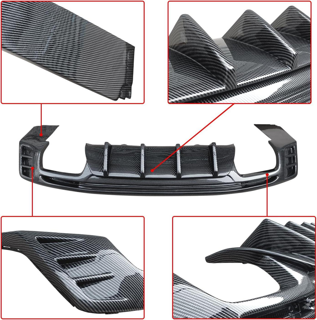 NINTE One - Piece Rear Bumper Lip Spoiler Fit for 2016 - 2023 Chevy Camaro Rear Diffuser Kits Car Accessories - NINTE