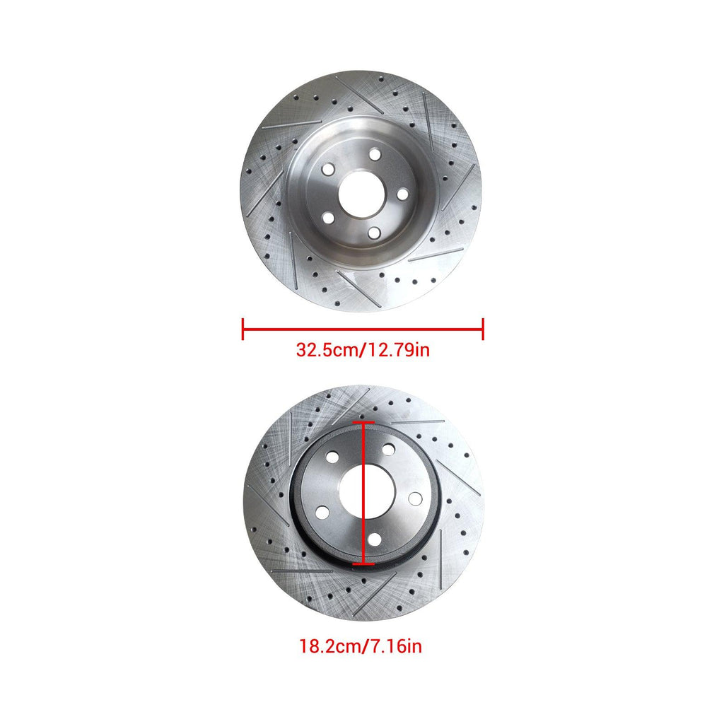 NINTE for 2011 - 2020 Dodge Durango Jeep Grand Cherokee 330mm Front Drilled Disc Rotors - NINTE